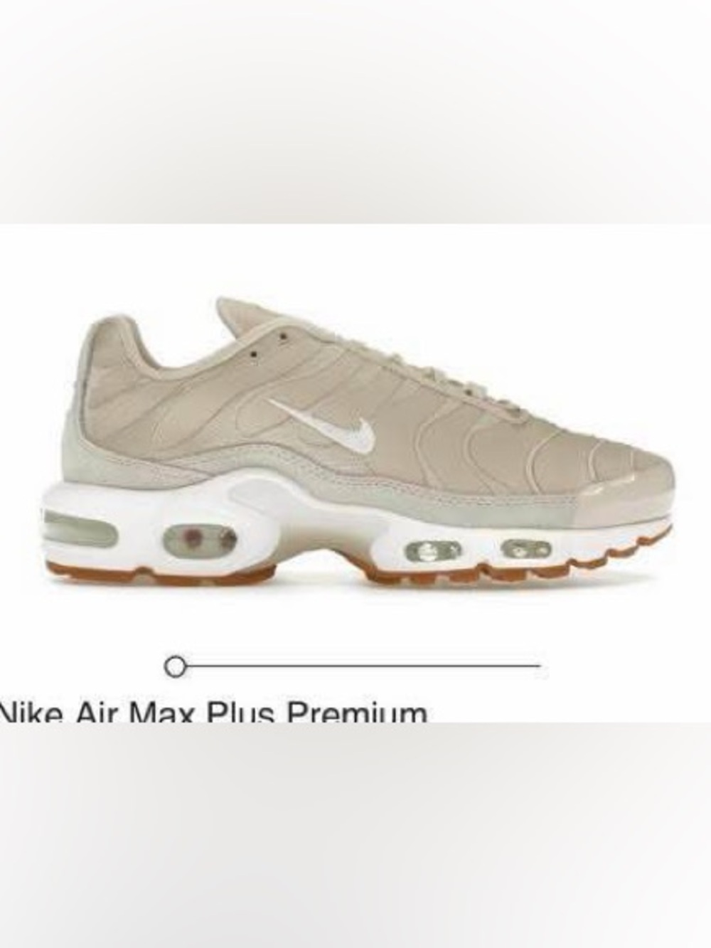 Nike Women’s Air Max Plus Premium — Beige/White